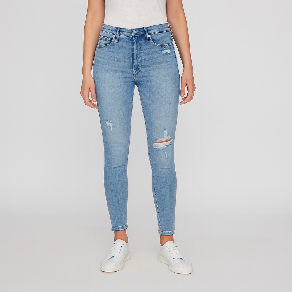 GAP Women's Cigarette High Rise Distressed Skinny Jeans Size 26/2R